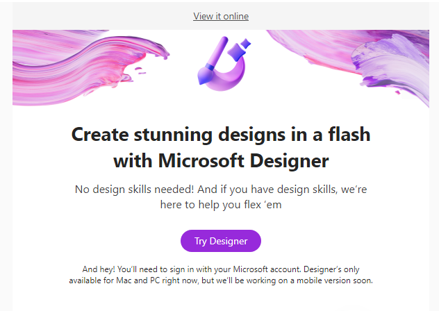 텍스트로 디자인 템플릿을 만들어 주는 Microsoft Designer 사용하기 2 ywAAAAAAQABAAACAUwAOw==