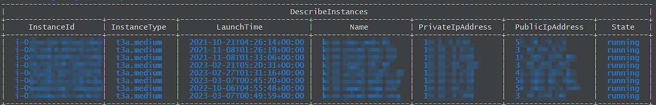 [aws] AWS CLI를 사용하여 실행 중인 인스턴스를 조회하는 쉘 스크립트