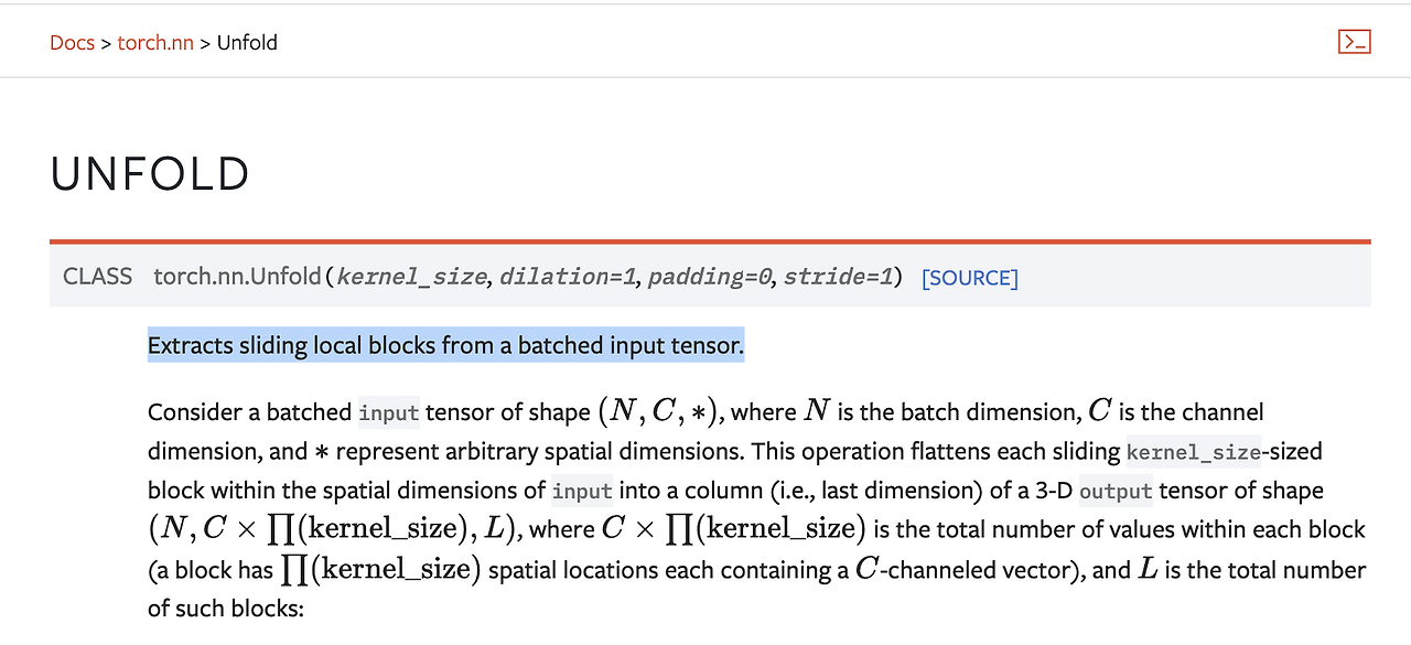[Pytorch] torch.nn.Unfold