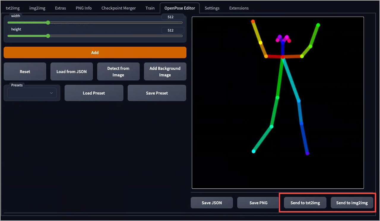 Stable Diffusion OpenPose Editor 포즈 바꾸는 프로그램 5 openpose 적용하기