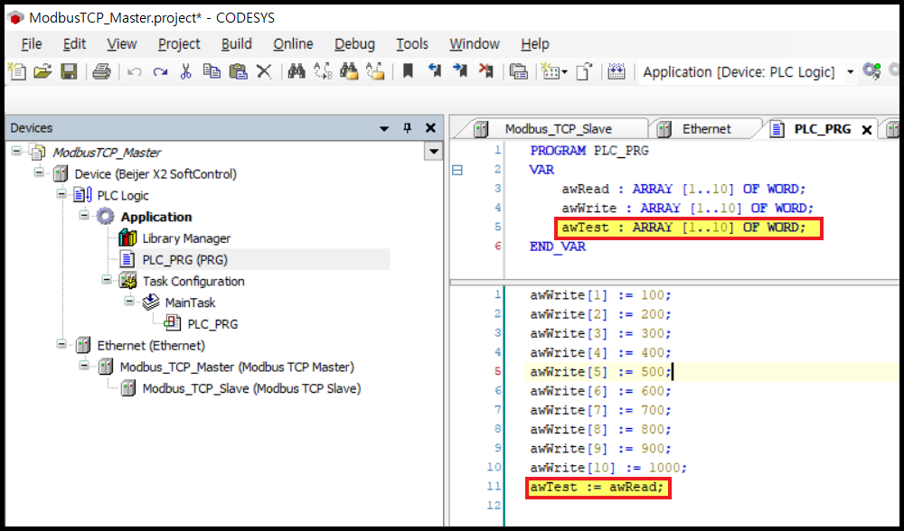 Codesys Modbus TCP Master (Client) 설정방법