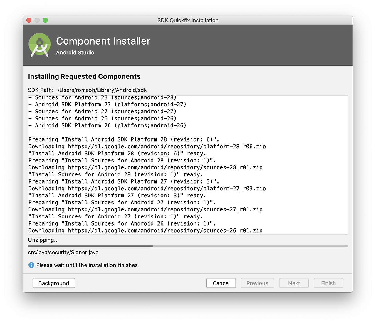 android studio sdk for mac