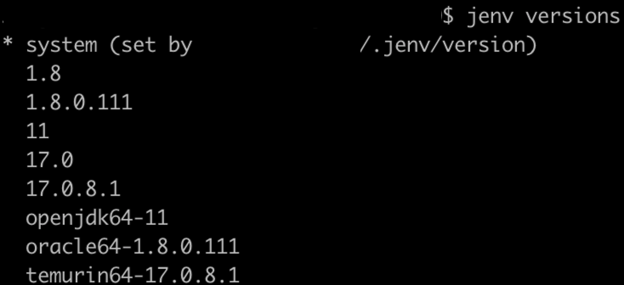 Macos jenv java 