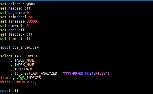 Oracle spool как работать