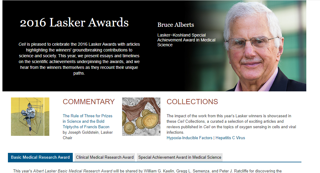 Lasker award 수상자. MD & PhD