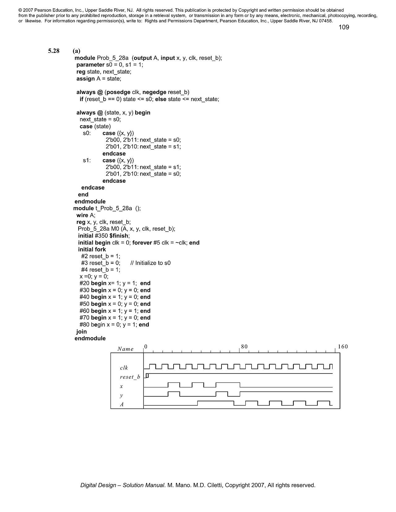 Solution manual to digital logic and computer design by m morris mano