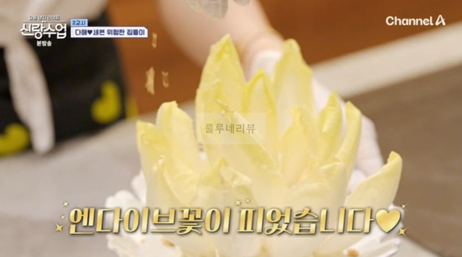 신랑수업 다해 엔다이꽃 만들기 레시피 - 집들이 요리, 홈파티 음식 1 ywAAAAAAQABAAACAUwAOw==