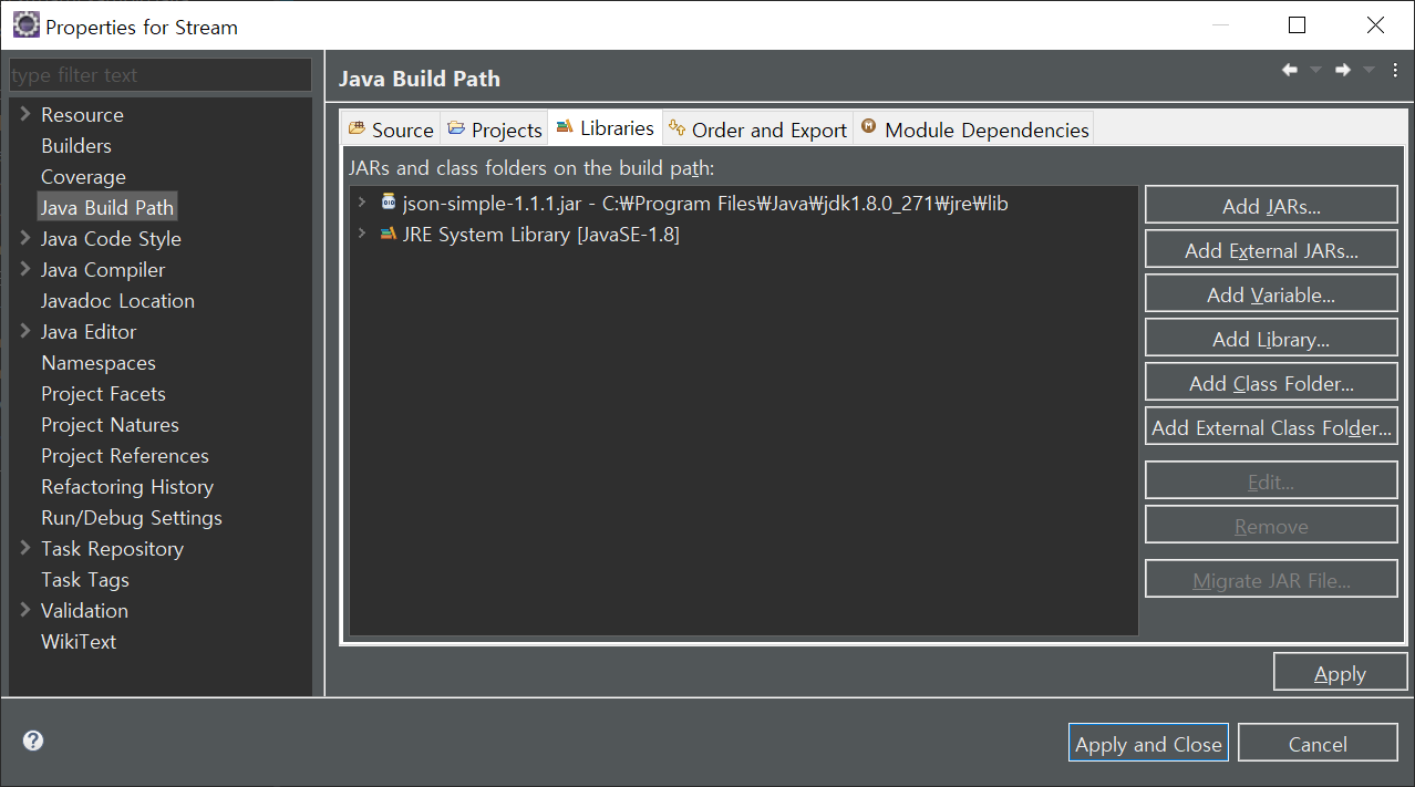 java-import-json-simple-from-maven-failed-stack-overflow