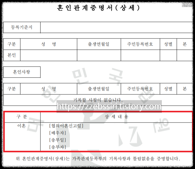 [희망두배 청년통장]소득·재산신고서 부양의무자(이혼가정)