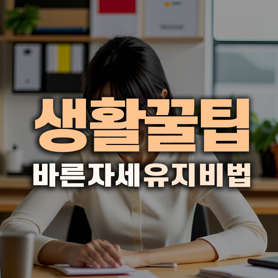 바른 자세를 유지하기 위한 꿀팁