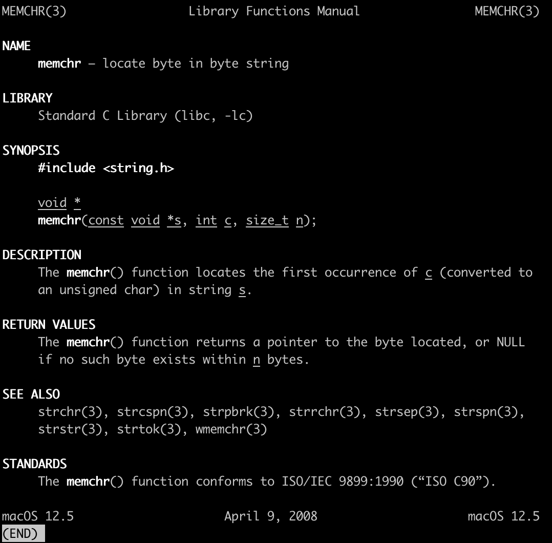 [C] memchr / memchr.c / memchr in c