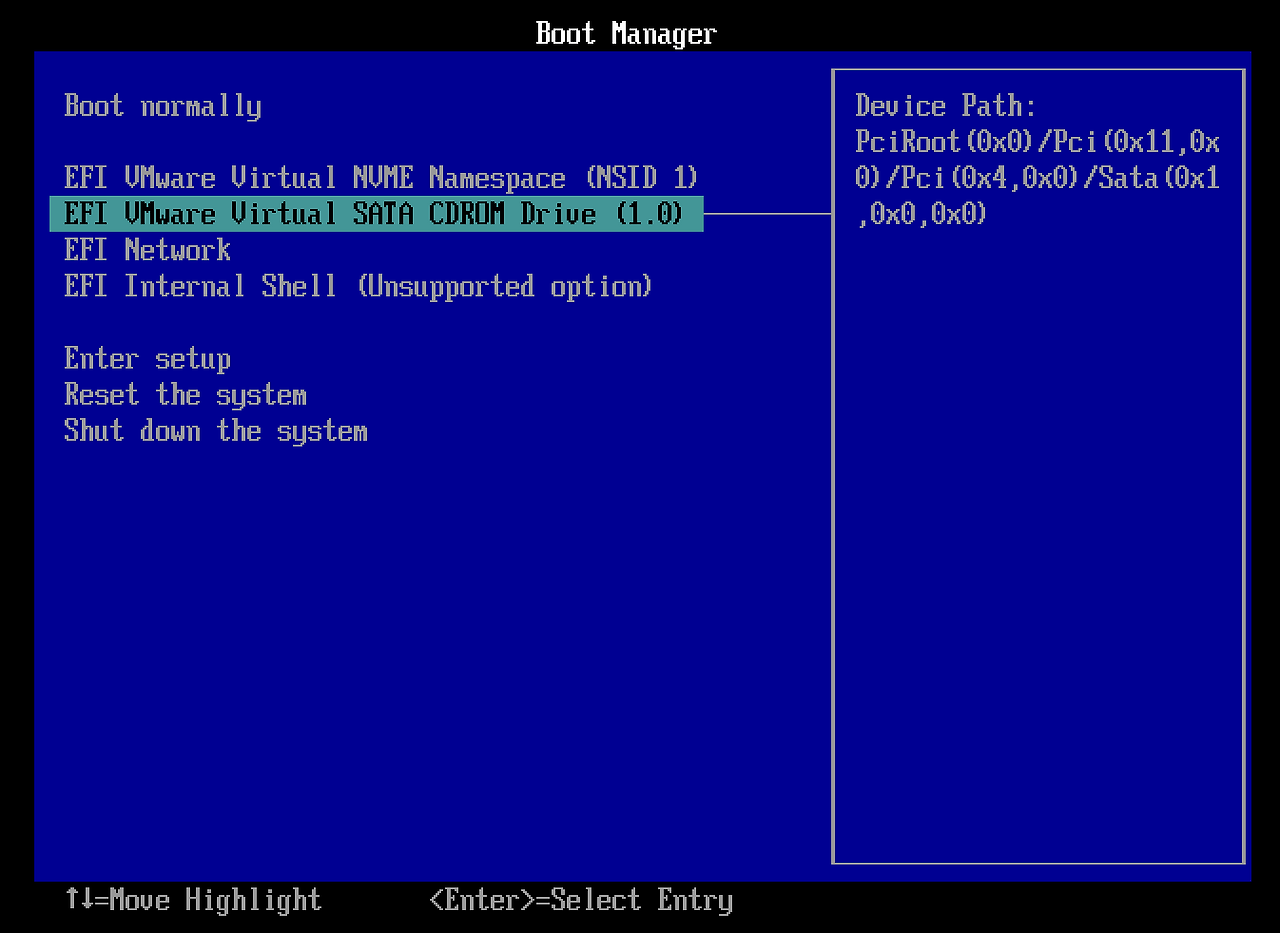 Efi network timeout vmware что делать