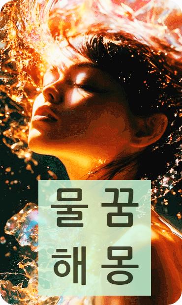 물 꿈 해몽 일러스트