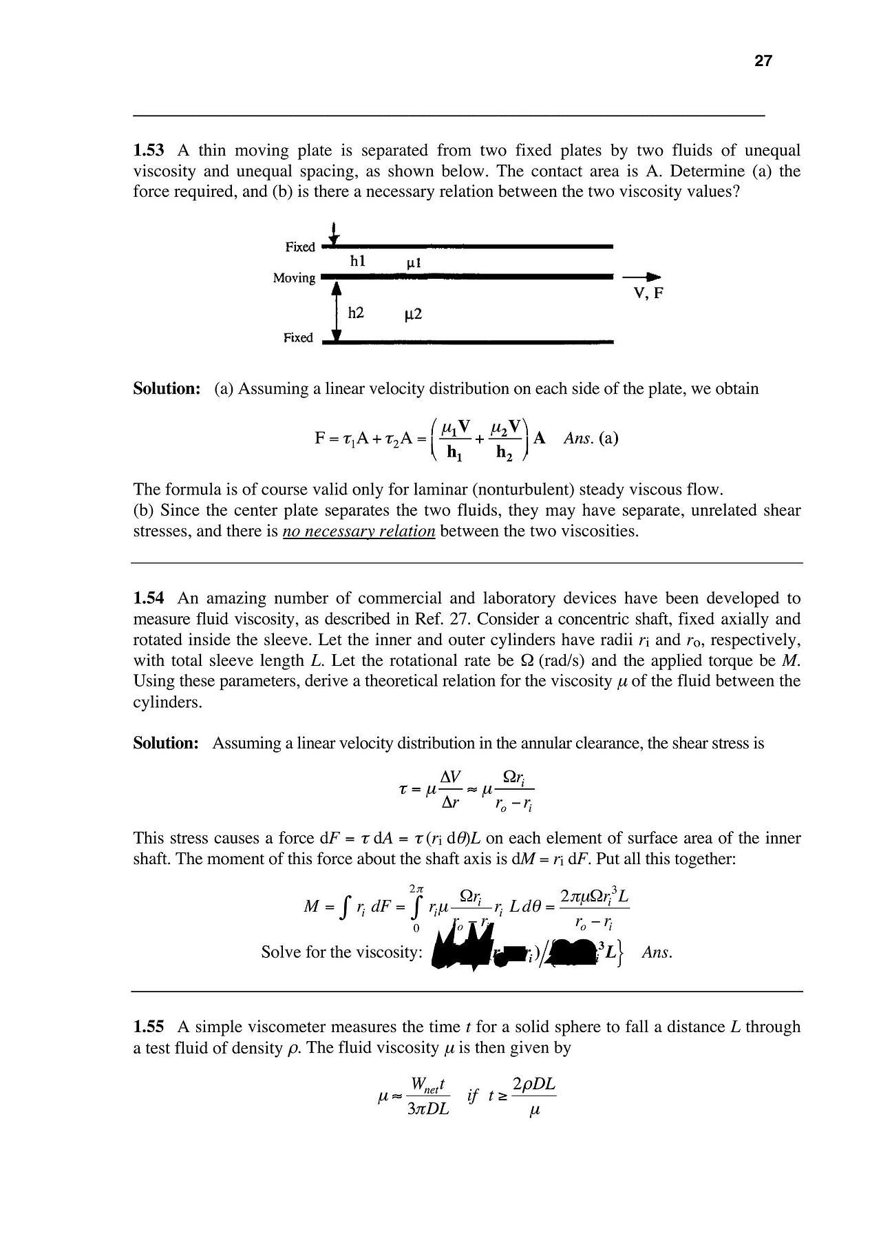 Solution manual to fluid mechanics 7th edition frank m white chapter 1 