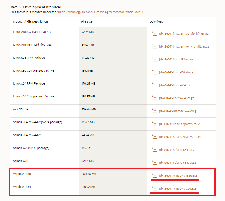 java se development kit 11 x86