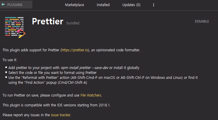 webstorm prettier