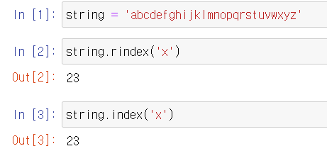 python | 뒤에서부터 찾을 때 사용하는 rfind(), rindex() — dduniverse