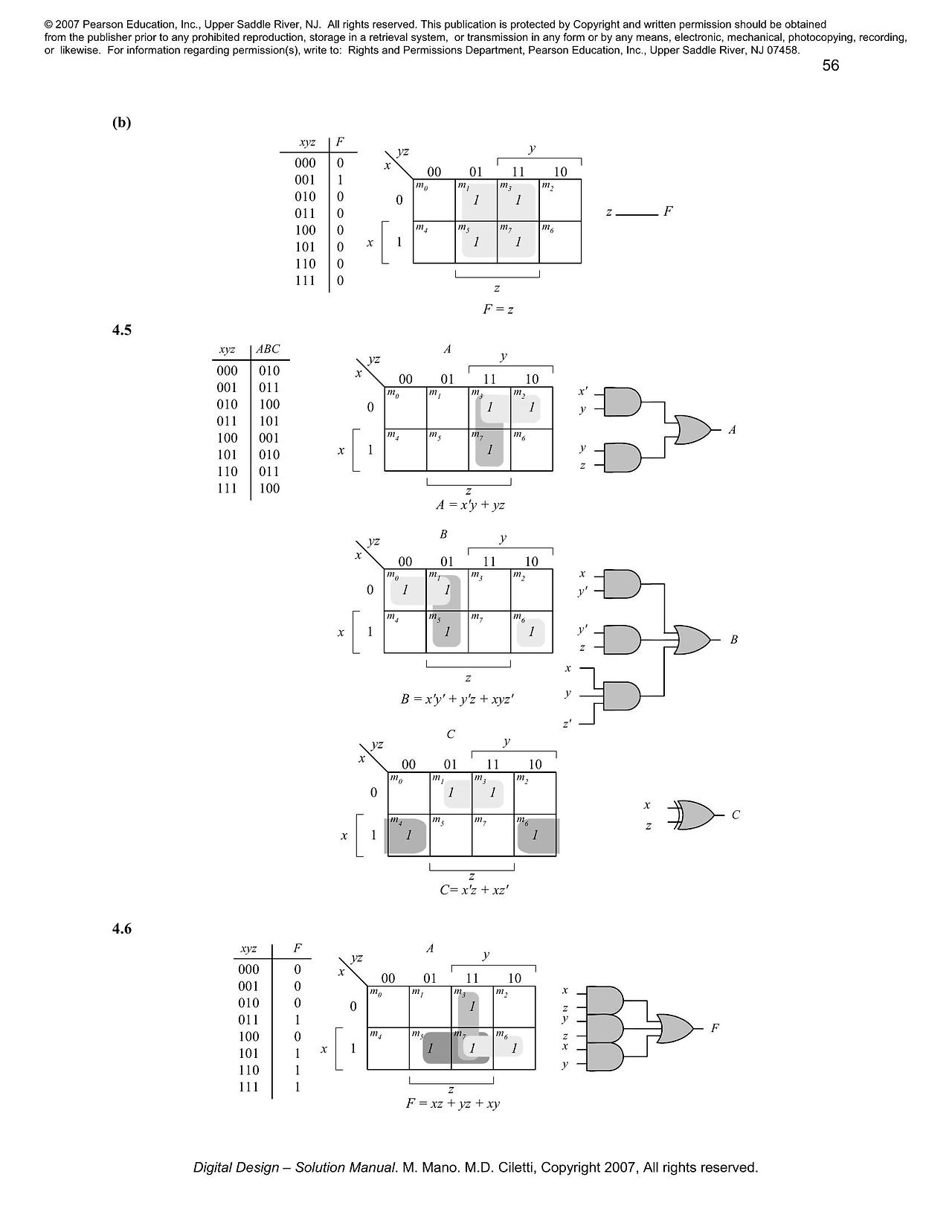 Solution manual to digital logic and computer design by m morris mano