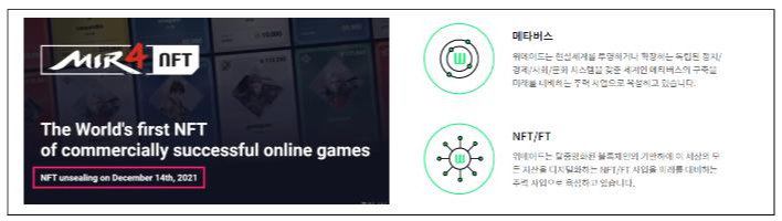 P2E(Play To Earn), 게임산업에 NFT(Non-Fungible Token)가 도입된다. 6 미르4-NFT