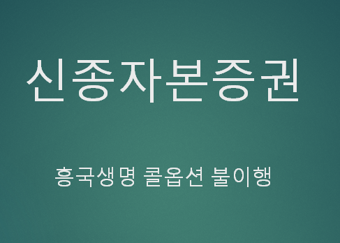 금융상품 신종자본증권 이란? (흥국생명 콜옵션 미이행) 1 ywAAAAAAQABAAACAUwAOw==