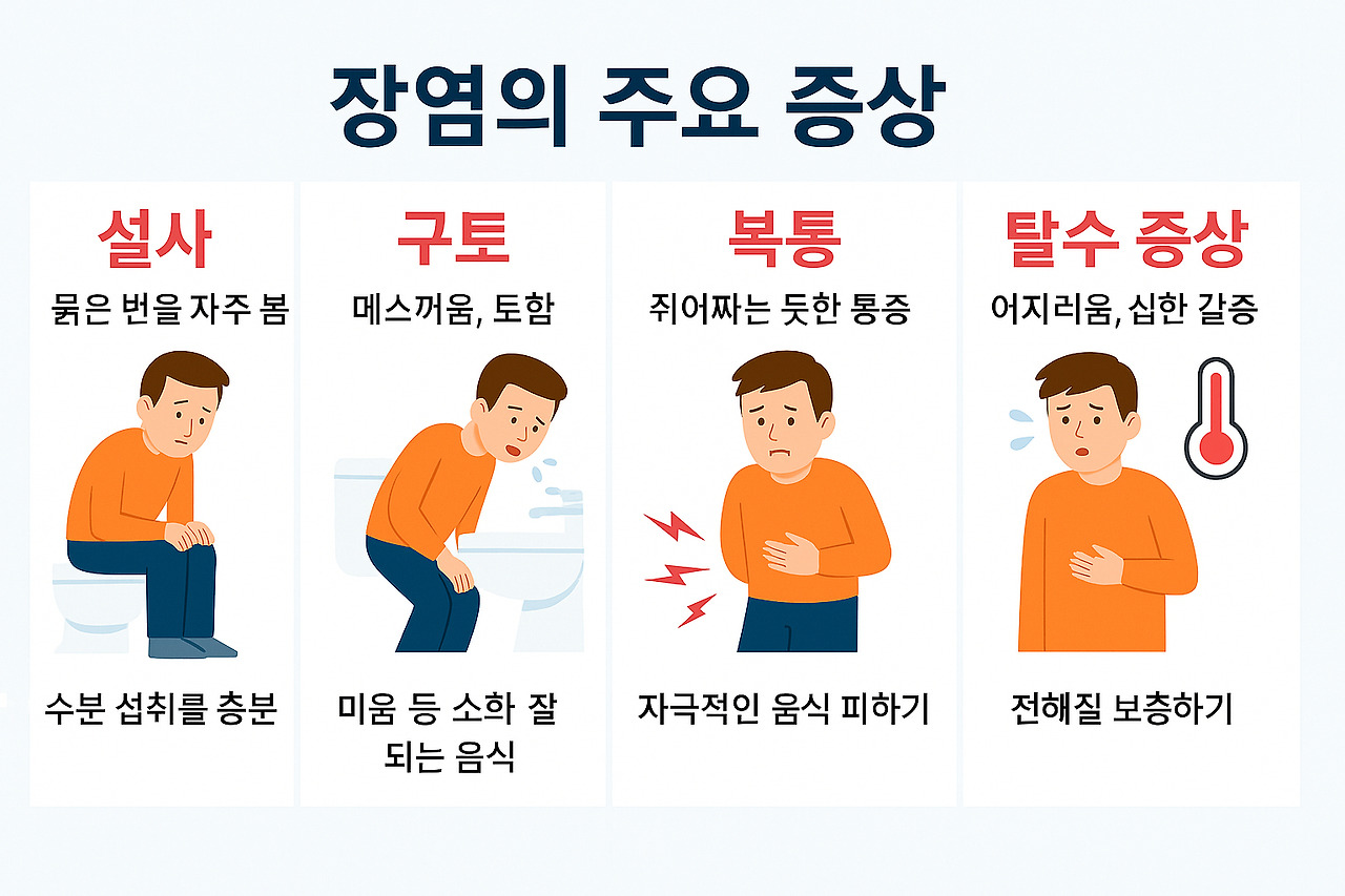 장염의 주요 증상