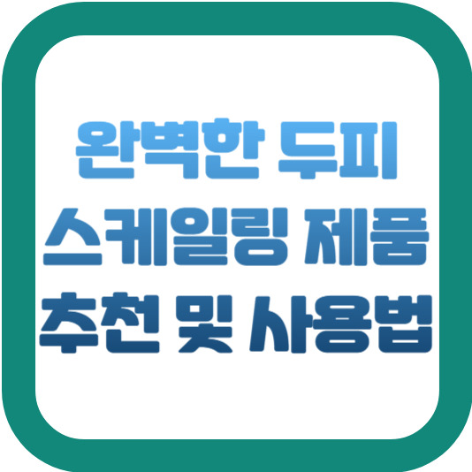 두피 스케일링 제품 추천 및 사용법 2 img