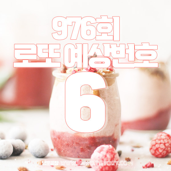 976회 이번주 로또 예상번호(6)