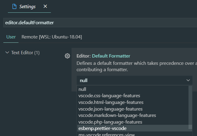 prettier vscode format on save