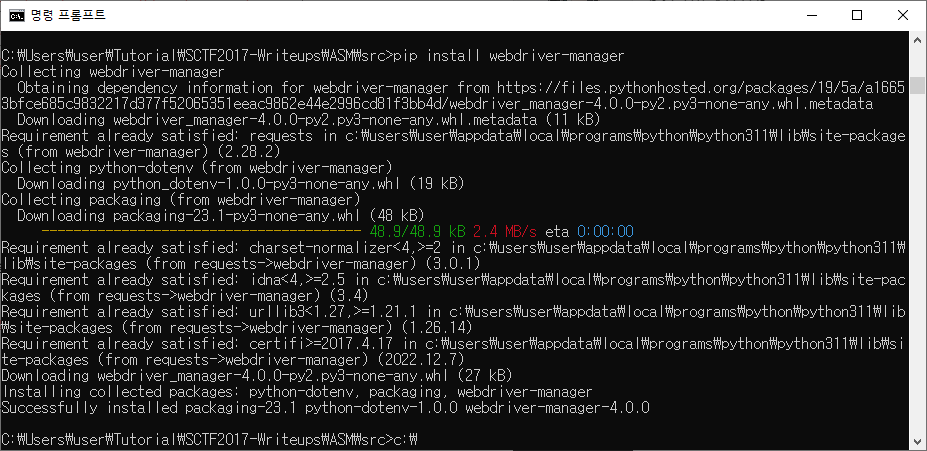 [Python] Chrome Driver 없이 자동실행
