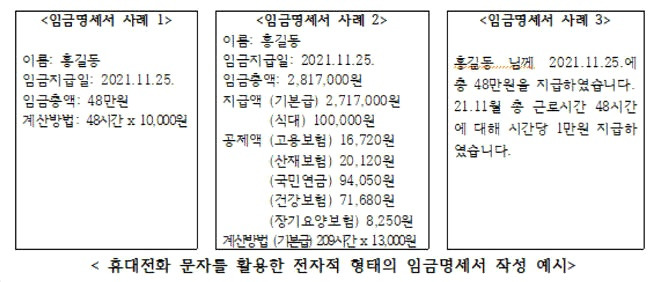 월급 줄 때 임금명세서 반드시 교부..위반 시 과태료 500만원 2 ywAAAAAAQABAAACAUwAOw==