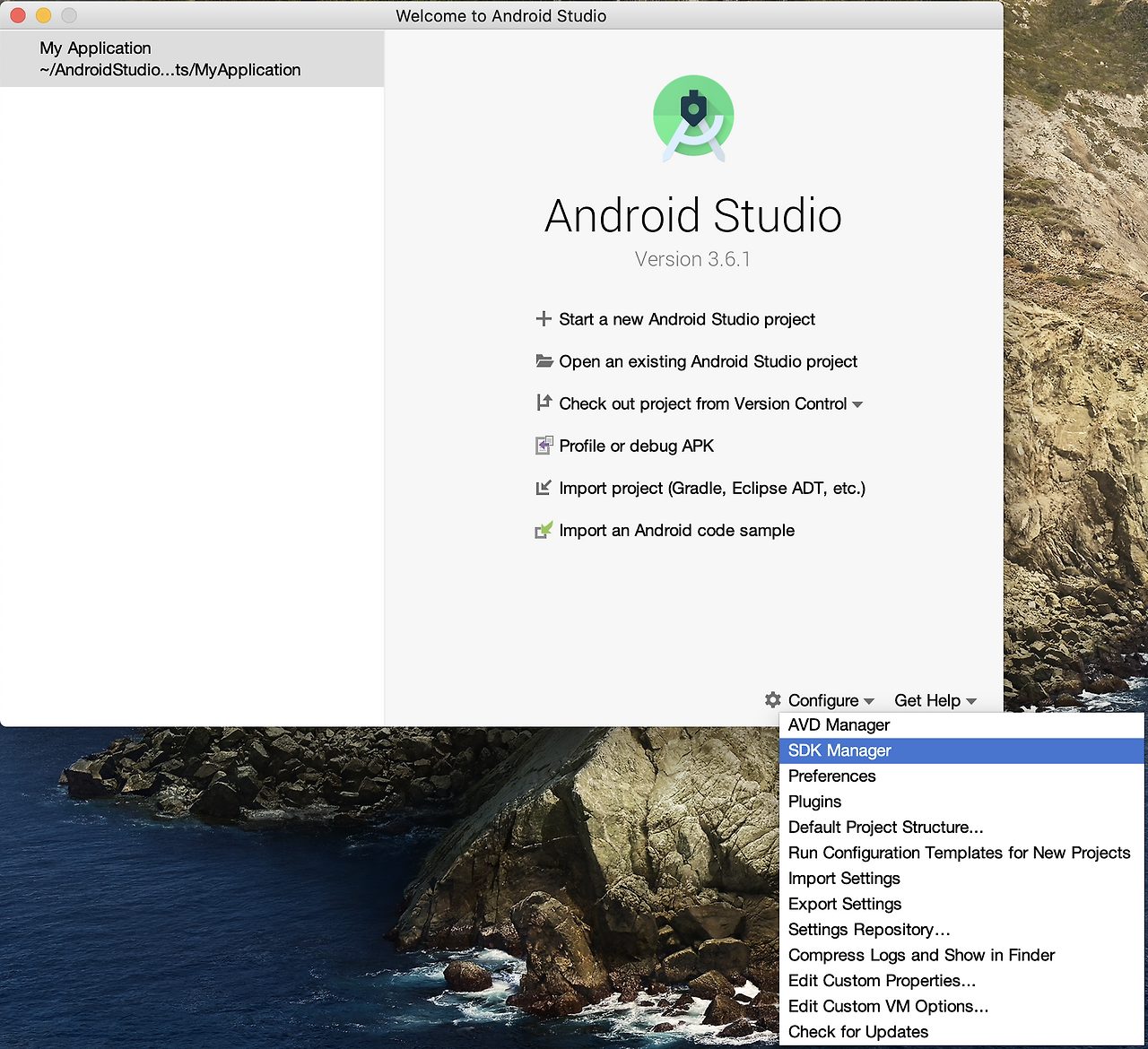 unity android studio sdk location