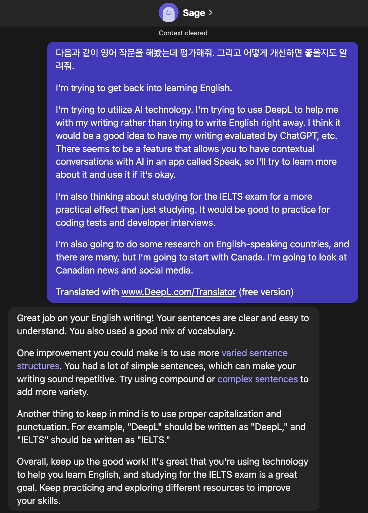 Start learning english again 