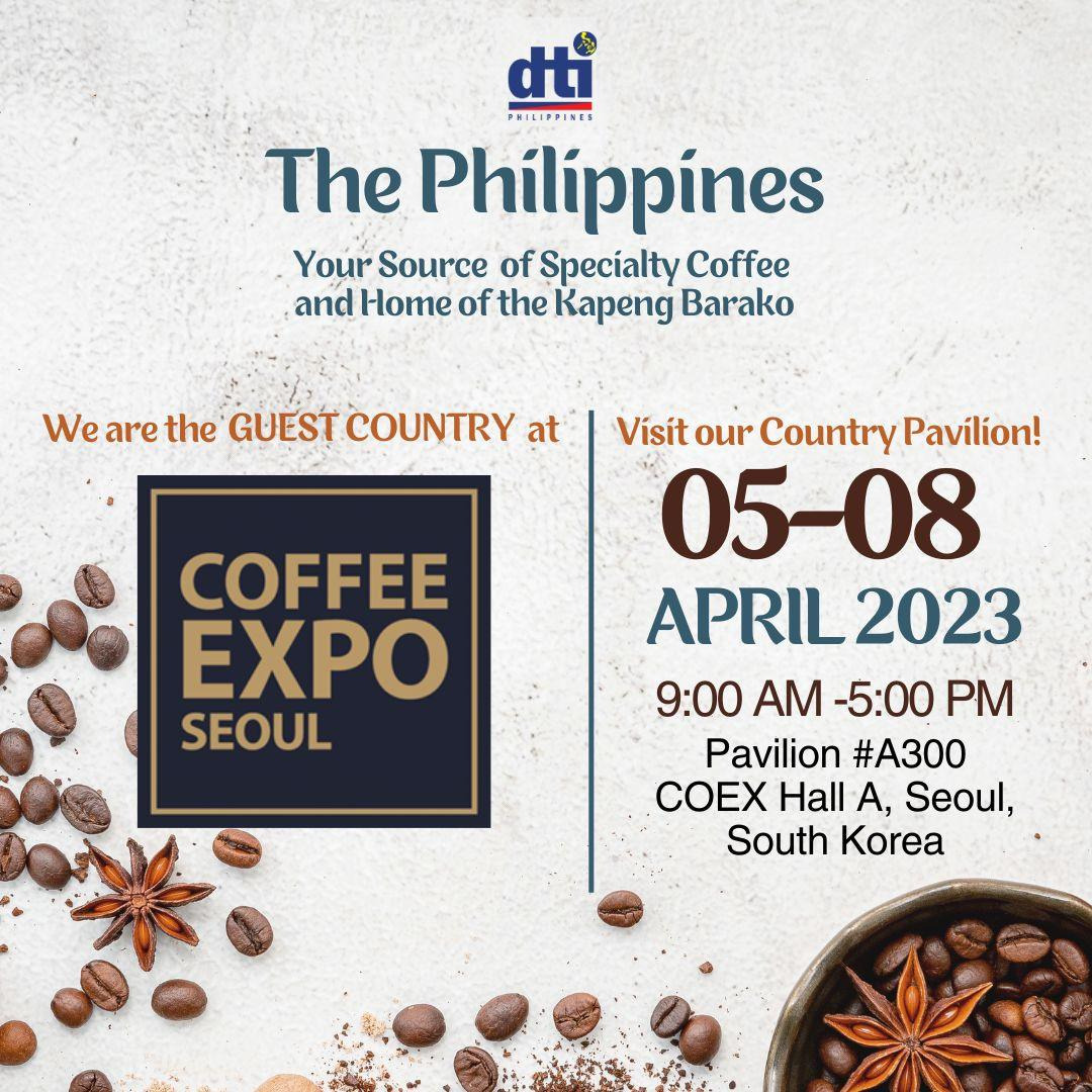 필리핀 바라코 커피의 향 가득, 2023 서울커피엑스포(4월 5일 8일)