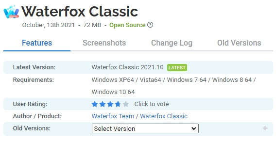 waterfox classic