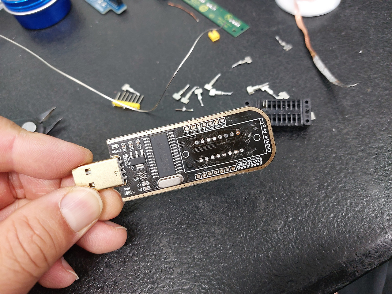 집게 대체할 SOIC 24C256 25C256 EEPROM CH341A 롬라이터용 집게 CLIP DIY #1/2