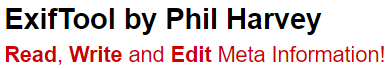 how to exiftool by phil harvey