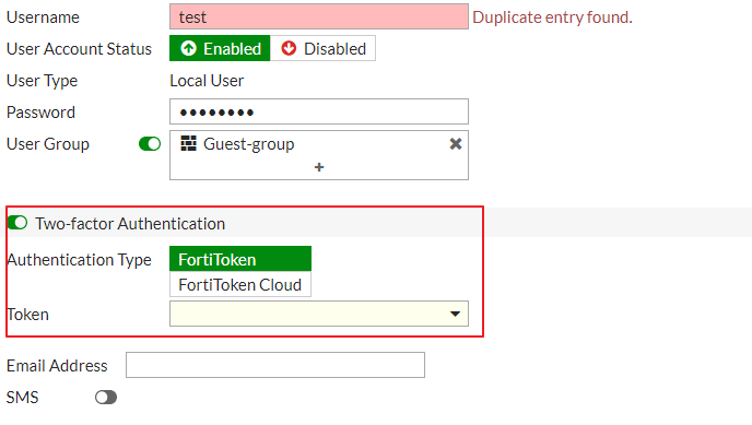 Fortigate SSL-VPN Email two-factor