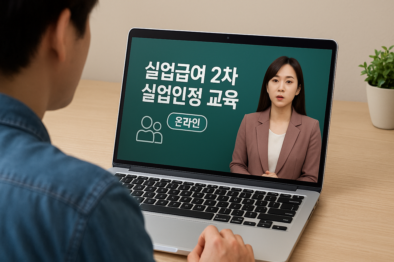 실업급여 2차 온라인 교육 모습