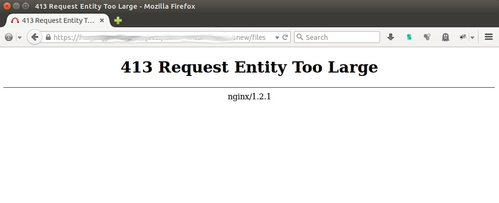 Request entity too large