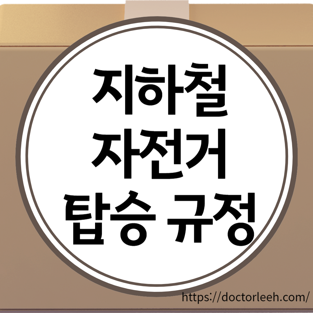 지하철 자전거 탑승 규정