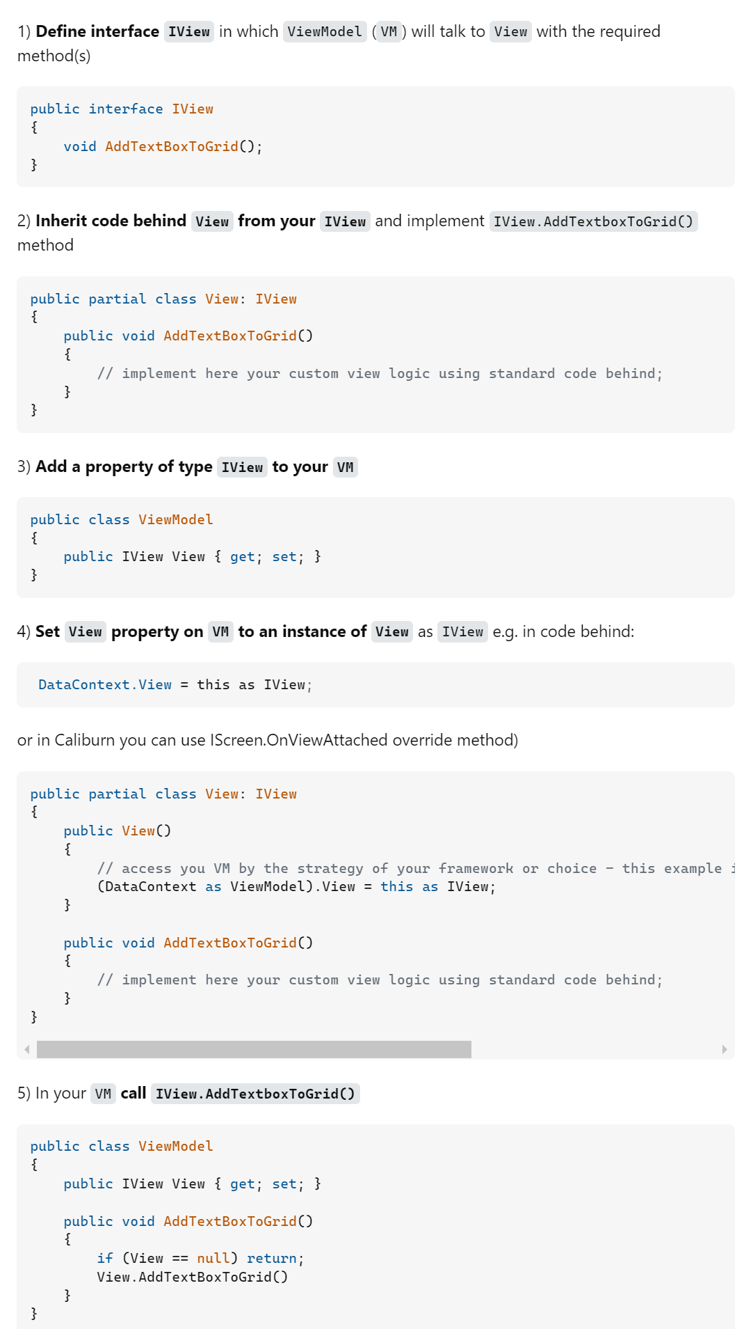 [WPF] Access view control from viewmodel 기억상기용