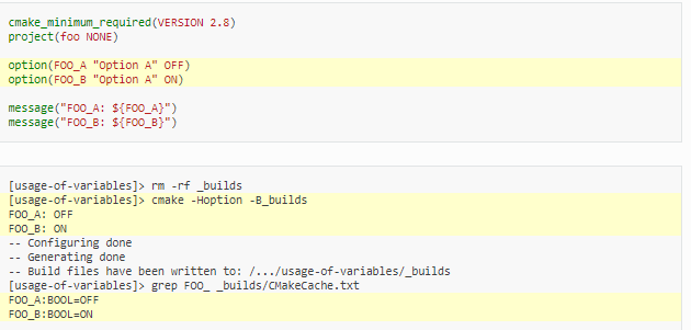 important cmake variables