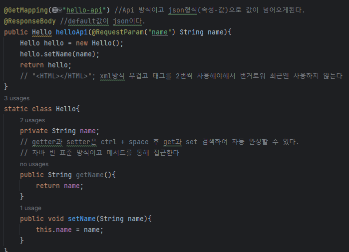 Spring boot responsebody