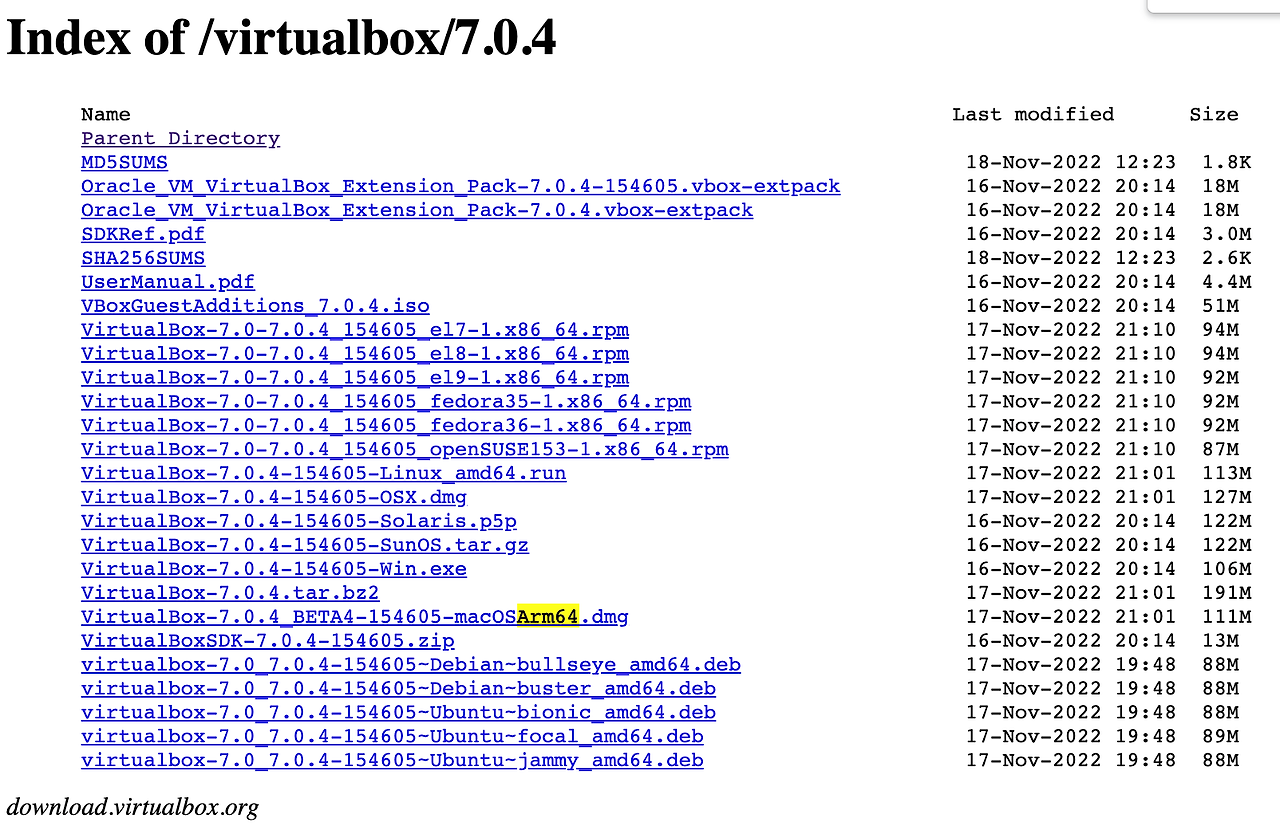 virtualbox for mac m1 download
