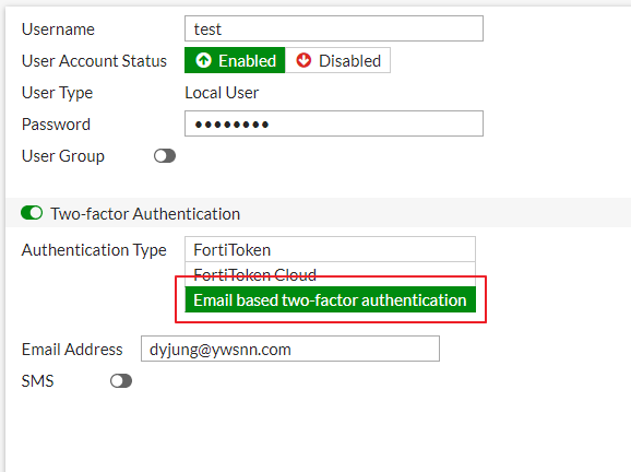 fortinet vpn client two factor authentication