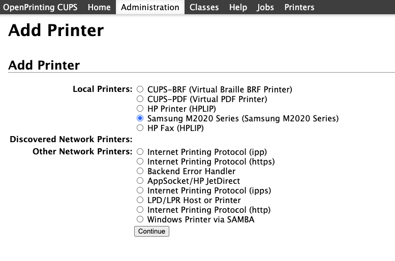 로컬 USB 프린터를 네트워크 프린터로 만들기 (ESXi 7 + Photon OS + Docker + CUPS)