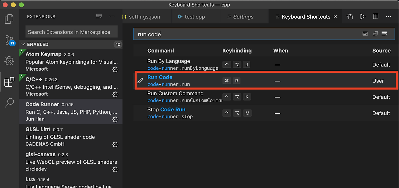 how to run c++ in visual studio code mac