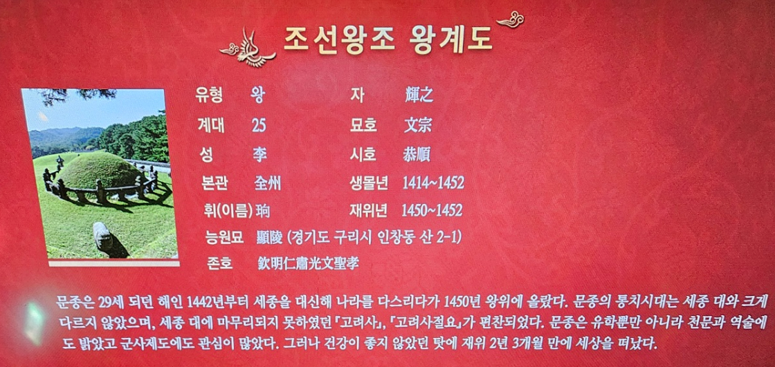 조선왕조 계보, 세종 다음왕 제5대 문종의 생애, 업적과 문종 가계도 1 ywAAAAAAQABAAACAUwAOw==