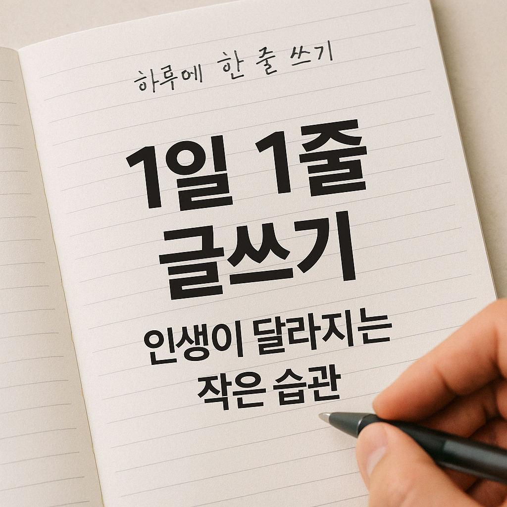1일 1줄 글쓰기, 인생이 달라지는 작은 습관 :: 뼈가되는 실생활 지식
