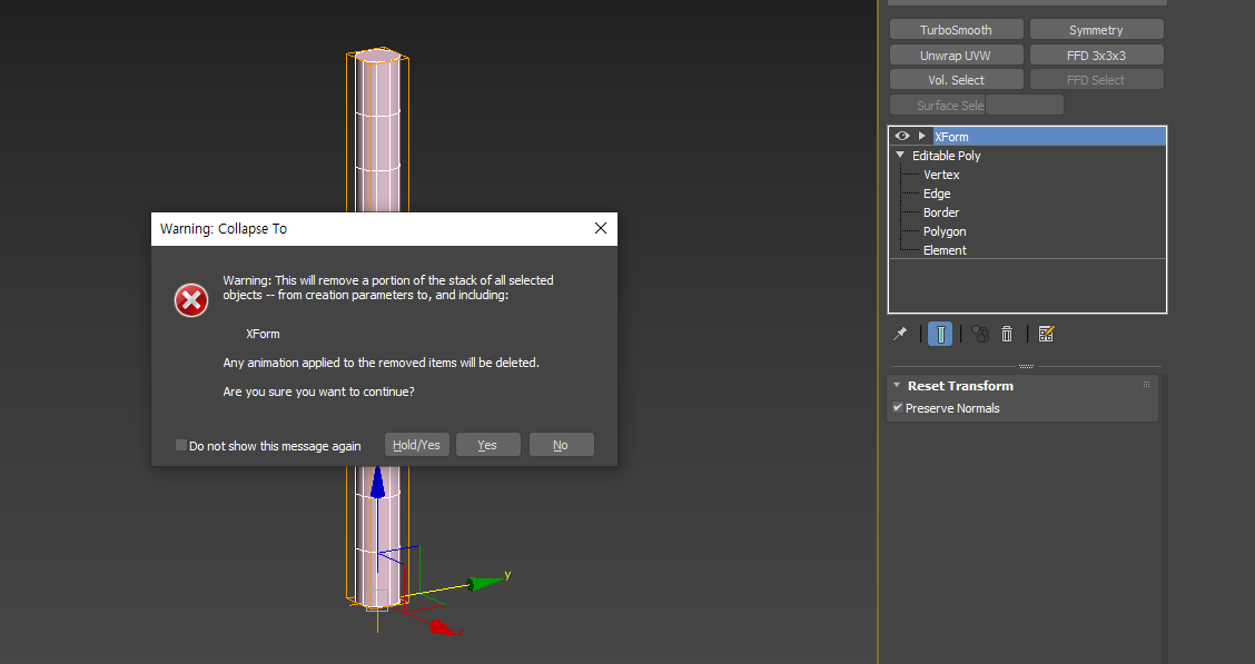 Reset xform 3ds max что это